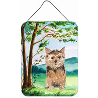 "Caroline's Treasures Under the Tree Norwich Terrier Door Hanging Prints wall-decor, Multicolor"