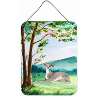 "Caroline's Treasures Under the Tree Italian Greyhound Door Hanging Prints wall-decor, Multicolor"