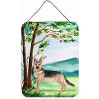 "Caroline's Treasures Under the Tree German Shepherd Door Hanging Prints wall-decor, Multicolor"