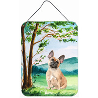 "Caroline's Treasures Under the Tree Fawn French Bulldog Door Hanging Prints wall-decor, Multicolor"