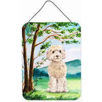 "Caroline's Treasures Under the Tree Goldendoodle Door Hanging Prints wall-decor, Multicolor"