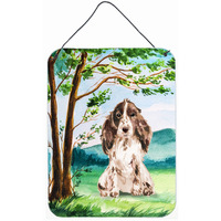"Caroline's Treasures Under the Tree Chocolate Parti Cocker Spaniel Door Hanging Prints wall-decor, Multicolor"