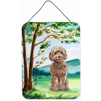 "Caroline's Treasures Under the Tree Labradoodle Door Hanging Prints wall-decor, Multicolor"