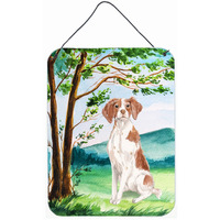 "Caroline's Treasures Under the Tree Brittany Spaniel Door Hanging Prints wall-decor, Multicolor"