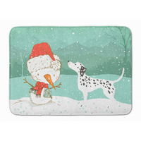 "Caroline's Treasures Dalmatian and Snowman Christmas Machine Washable Memory Foam Mat, Multicolor"