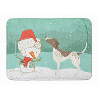 "Caroline's Treasures German Shorthair Snowman Christmas Machine Washable Memory Foam Mat, Multicolor"