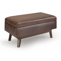 Owen 36 in Wide Rectangle Small Rectangular Storage Ottoman