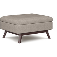 Owen 34 in Wide Rectangle Coffee Table Storage Ottoman