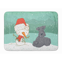 "Caroline's Treasures Lakeland Terrier Snowman Christmas Machine Washable Memory Foam Mat, Multicolor"