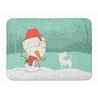 Caroline's Treasures White Chihuahua Snowman Christmas Machine Washable Memory Foam Mat