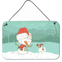Caroline's Treasures Snowman Jack Russell Terrier #2 Christmas Wall or Door Hanging Prints