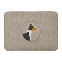 "Caroline's Treasures Basenji In the Kitchen Machine Washable Memory Foam Mat doormats, Multicolor"