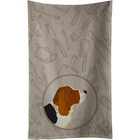 Caroline's Treasures CK2165KTWL Basset Hound In the Kitchen Kitchen Towel