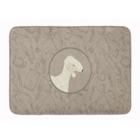 "Caroline's Treasures Bedlington Terrier In the Kitchen Machine Washable Memory Foam Mat doormats, Multicolor"