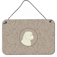 "Caroline's Treasures Bichon Frise in The Kitchen Door Hanging Prints wall-decor, Multicolor"