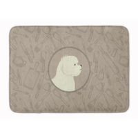 "Caroline's Treasures Bichon Frise In the Kitchen Machine Washable Memory Foam Mat doormats, Multicolor"