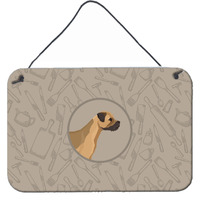 "Caroline's Treasures Border Terrier in The Kitchen Door Hanging Prints wall-decor, Multicolor"