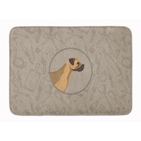 "Caroline's Treasures Border Terrier In the Kitchen Machine Washable Memory Foam Mat doormats, Multicolor"