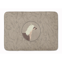 "Caroline's Treasures Chinese Crested In the Kitchen Machine Washable Memory Foam Mat doormats, Multicolor"