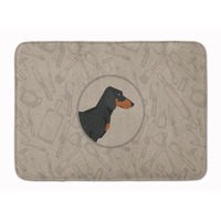 "Caroline's Treasures Dachshund In the Kitchen Machine Washable Memory Foam Mat doormats, Multicolor"