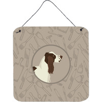 "Caroline's Treasures English Springer Spaniel in The Kitchen Door Hanging Prints wall-decor, Multicolor"
