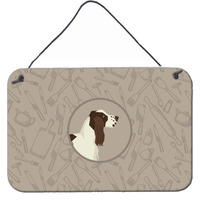 "Caroline's Treasures English Springer Spaniel in The Kitchen Door Hanging Prints wall-decor, Multicolor"