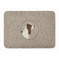 "Caroline's Treasures English Springer Spaniel In the Kitchen Machine Washable Memory Foam Mat doormats, Multicolor"