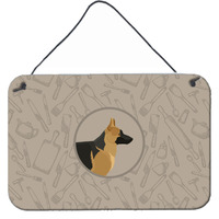 "Caroline's Treasures German Shepherd in The Kitchen Door Hanging Prints wall-decor, Multicolor"