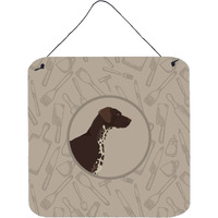 "Caroline's Treasures German Shorthaired Pointer in The Kitchen Door Hanging Prints wall-decor, Multicolor"