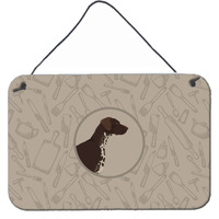 "Caroline's Treasures German Shorthaired Pointer in The Kitchen Door Hanging Prints wall-decor, Multicolor"