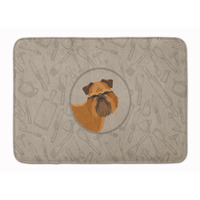 "Caroline's Treasures Brussels Griffon In the Kitchen Machine Washable Memory Foam Mat doormats, Multicolor"