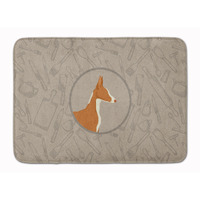 "Caroline's Treasures Ibizan Hound In the Kitchen Machine Washable Memory Foam Mat doormats, Multicolor"
