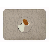 "Caroline's Treasures Jack Russell Terrier In the Kitchen Machine Washable Memory Foam Mat doormats, Multicolor"