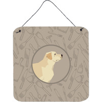"Caroline's Treasures Labrador Retriever in The Kitchen Door Hanging Prints wall-decor, Multicolor"