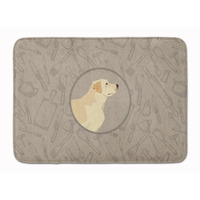"Caroline's Treasures Labrador Retriever In the Kitchen Machine Washable Memory Foam Mat doormats, Multicolor"