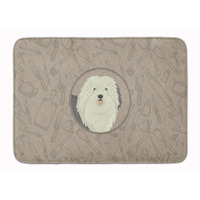 "Caroline's Treasures Old English Sheepdog In the Kitchen Machine Washable Memory Foam Mat doormats, Multicolor"