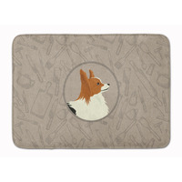 "Caroline's Treasures Papillon In the Kitchen Machine Washable Memory Foam Mat doormats, Multicolor"