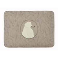 "Caroline's Treasures Poodle In the Kitchen Machine Washable Memory Foam Mat doormats, Multicolor"