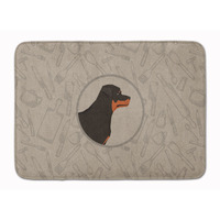 "Caroline's Treasures Rottweiler In the Kitchen Machine Washable Memory Foam Mat doormats, Multicolor"