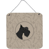 "Caroline's Treasures Scottish Terrier in The Kitchen Door Hanging Prints wall-decor, Multicolor"