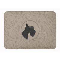 "Caroline's Treasures Scottish Terrier In the Kitchen Machine Washable Memory Foam Mat doormats, Multicolor"