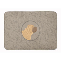"Caroline's Treasures Shar Pei In the Kitchen Machine Washable Memory Foam Mat doormats, Multicolor"
