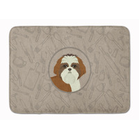 "Caroline's Treasures Shih Tzu In the Kitchen Machine Washable Memory Foam Mat doormats, Multicolor"