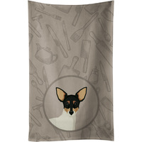 Caroline's Treasures CK2214KTWL Toy Fox Terrier In the Kitchen Kitchen Towel