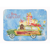 "Caroline's Treasures Merry Christmas Newfoundland Machine Washable Memory Foam Mat doormats, Multicolor"
