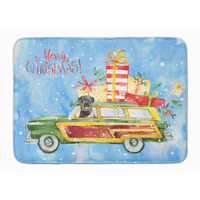 "Caroline's Treasures Merry Christmas Rottweiler Machine Washable Memory Foam Mat doormats, Multicolor"