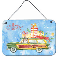 "Caroline's Treasures Merry Christmas Australian Shepherd Door Hanging Prints wall-decor, Multicolor"
