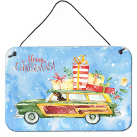 "Caroline's Treasures Merry Christmas Dachshund Door Hanging Prints wall-decor, Multicolor"
