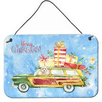 "Caroline's Treasures Merry Christmas Champagne Cockapoo Door Hanging Prints wall-decor, Multicolor"