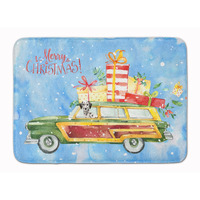"Caroline's Treasures Merry Christmas Dalmatian Machine Washable Memory Foam Mat doormats, Multicolor"
